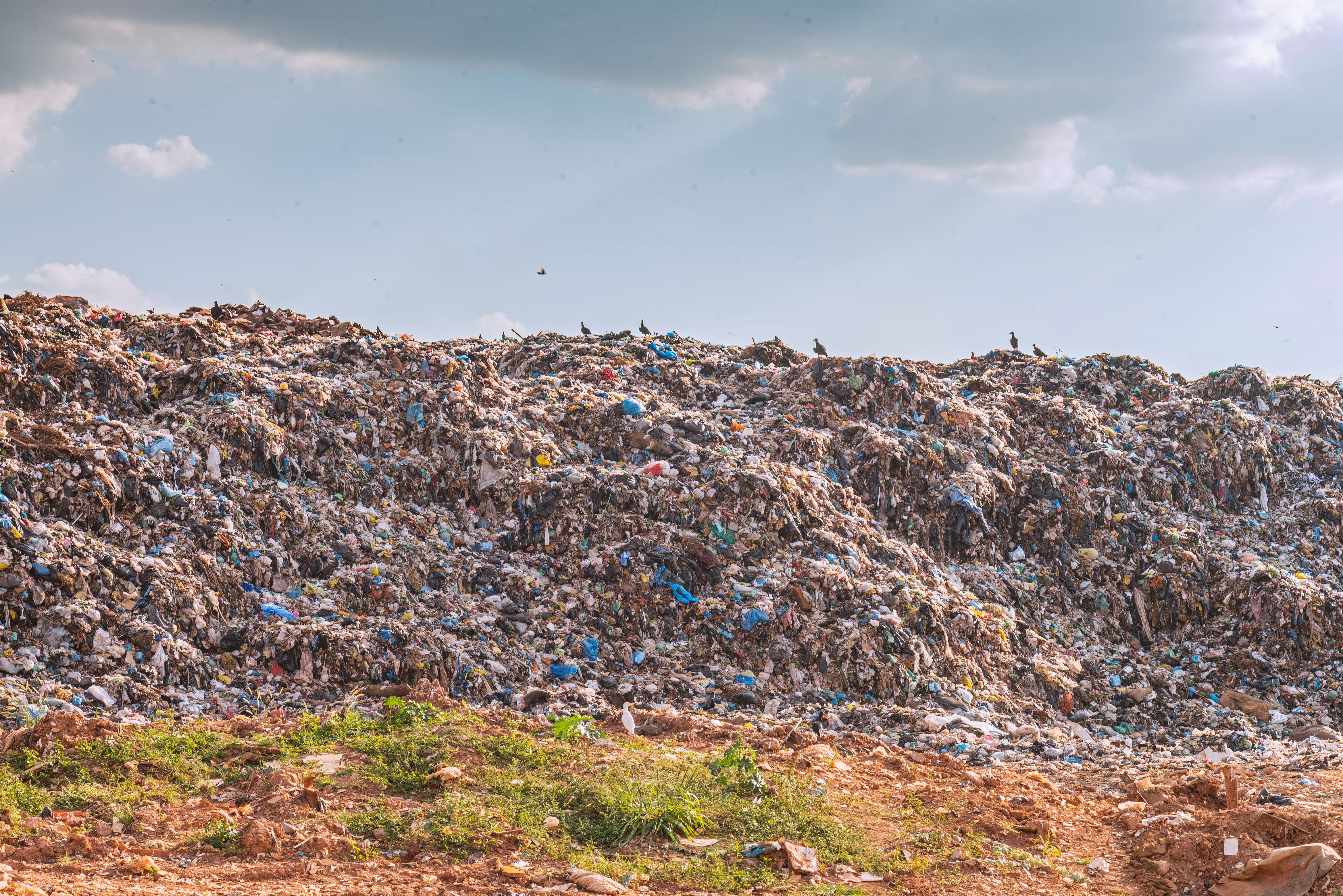 A pile of trash at a dump site in Brasilia, Brazil.